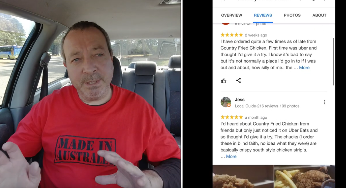 Country Fried Chicken customer testimonial